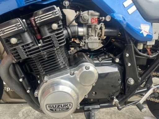 車検取りたて！スズキ刀　カタナ　gsx750s  キリンレプリカ？ ブルー塗装