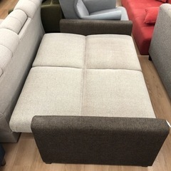 【座り心地◎】ソファーベッド 2人掛け ライトグレー【トレファク上福岡】