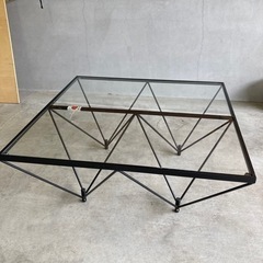美品　センターテーブル 80cm 日本製 リビングテーブル ガラ...