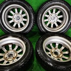 中古155/65r13 アルミホイール付スタッドレスタイヤ　クレジットカード決済　ペイペイ決済可能★
