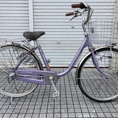 【ネット決済・配送可】【26インチ自転車】3段変速付　LEDオー...