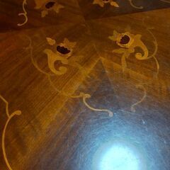 【終了/有難うございました‼】中古 ダイニングセット 木目が美しい♪ マホガニー材 ヨーロピアン アジアン アンティーク ビンテージ 早い者勝ちです✨✨