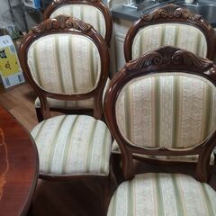 【終了/有難うございました‼】中古 ダイニングセット 木目が美しい♪ マホガニー材 ヨーロピアン アジアン アンティーク ビンテージ 早い者勝ちです✨✨