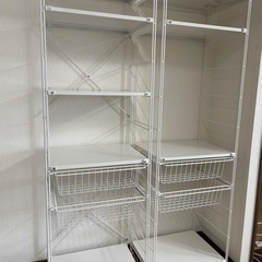 🙇取引先決まりました🙇無印良品 幅58cm スチールユニットシェルフ(引き出し付) ２つセット