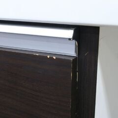 ミドルレンジボード ニトリ 幅120cm 白エナメル天板 ブラウン系 キッチンカウンター レンジ台 食器棚 キッチン収納 キッチンボード 札幌市 清田区 平岡 ミドルレンジボード ニトリ 幅120cm 白エナメル天板 ブラウン系