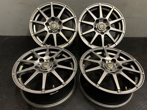 社外ホイール 15インチ 4本 6J5HPCD114.3+50 ヴォクシー ノア等　(VHV516) クレジットカード QRコード決済可能