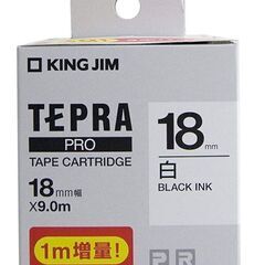 ■キングジム テプラ PROテ-プカ-トリッジ SS18K 白/...