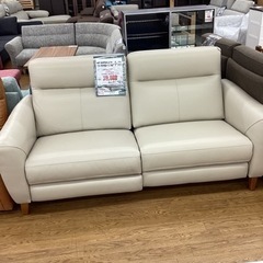 KI-72【新入荷　アウトレット】本革　両側電動ワイド2シーターソファ　アイボリー