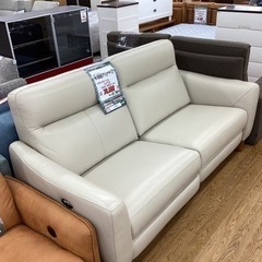 KI-72【新入荷　アウトレット】本革　両側電動ワイド2シーターソファ　アイボリー