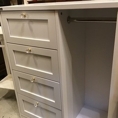 佐藤産業 アンリハンガーラック チェスト 白家具