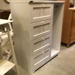 佐藤産業 アンリハンガーラック チェスト 白家具