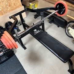 筋トレ！！ベンチプレスセット（ファイティングロードセーフティベンチプレス）