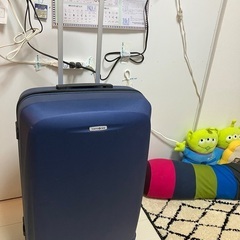 サムソナイト　青　スーツケース