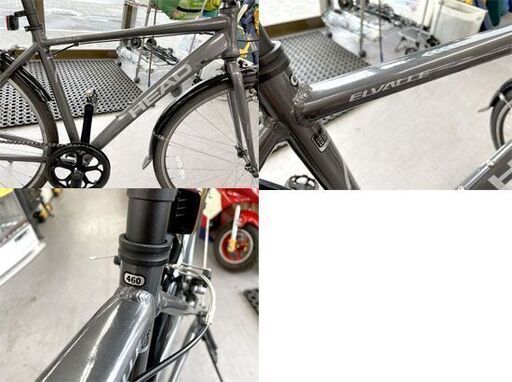 良品 HEAD ELVALLE クロスバイク 700Cｘ32 460mm 7段変速 泥除け付き 自転車  札幌市手稲区