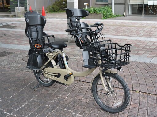【引き渡し12/10終了】≪T071ジ≫ YAMAHA/ヤマハ 電動アシスト自転車 PAS Baby un/パス バビー アン  PA20BXLR 20型 ベージュ系 リヤチャイルドシート標準装備モデル 充電器付属 電動自転車 現状品