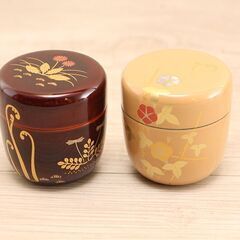 湖彩 四季 中棗 加賀蒔絵師 中村湖彩 四季中棗 4点セット 共布 共箱