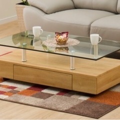 ニトリNITORI スプレンダー3 ガラステーブル センターテーブル