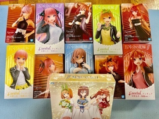 未開封　五等分の花嫁　ドレス\u0026制服フィギュアセット+オマケでジグソーパズル