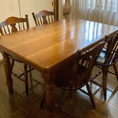 飛騨産業 キツツキマーク「穂高」ナラ材 ウィンザーチェア4脚