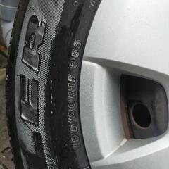 【ご相談終了】【29000円】本州送料込　ハイエース　純正15インチホイール＋新品ブリジストンタイヤ4本セット　195/80/R15　室内保管品　美品