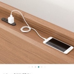 ダブルベッドフレーム　ブラウン　ニトリ　