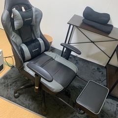 ゲーミングチェア【クッション&ハニカム座布団付き】