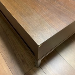 【90×90】LOWYA センターテーブル オープン収納付き  日本製