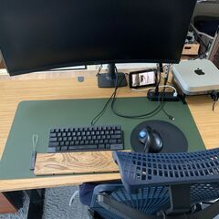 FLEXISPOT スタンディングデスク 電動式昇降デスク EJ2 (足(黒)＋天板（竹）