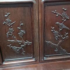 【終了】中国家具 無垢材 飾り棚 違い棚 キャビネット シェルフ アンティーク