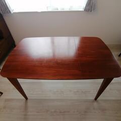 80-120 伸長式天然木ダイニングテーブル