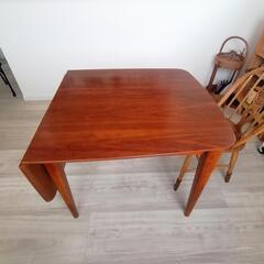 80-120 伸長式天然木ダイニングテーブル