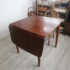 80-120 伸長式天然木ダイニングテーブル