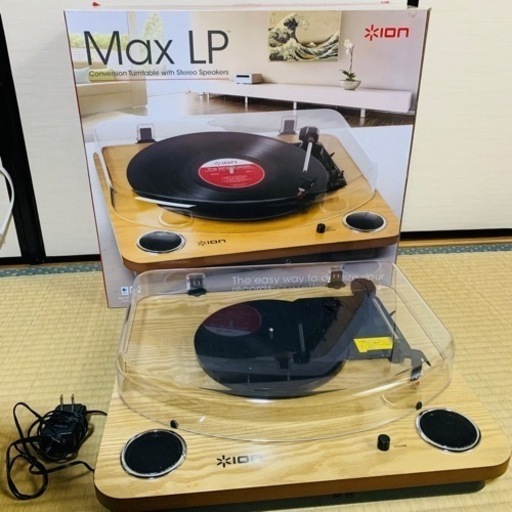 ION Audio Max LP レコードプレーヤー USB端子 スピーカー内蔵