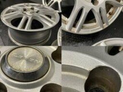 MISSION 社外ホイール 15インチ 4本 6J5HPCD114.3+42 セレナ ヴォクシー等 (VHM104-2) クレジットカード QR決済可能 社外 セレナ ホイール アルミ クロ 15インチ 6J 5穴 4本 114.3 +43