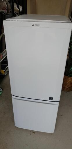 【美品】[配達無料]2ドア冷凍冷蔵庫　146L　三菱　MR-P15EY-KB  2015年製　動作品