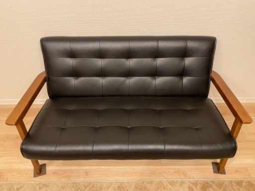 1人掛け 木肘ソファ 合皮レザー[幅63cm] AX-1665-1P – 家具ソファー