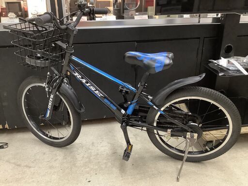 自転車 子供用 RAISE 18インチ ブラック×ブルー 補助輪付き【ユーズドユーズ名古屋天白店】 J2107
