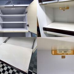 【 お持ち帰りで30％OFF♪ 】大型キッチンボード　1390×455×2050　2分割　スライドドア　コンセント2つ付き　住まい　大型