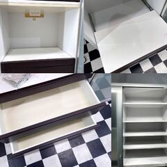 【 お持ち帰りで30％OFF♪ 】大型キッチンボード　1390×455×2050　2分割　スライドドア　コンセント2つ付き　住まい　大型