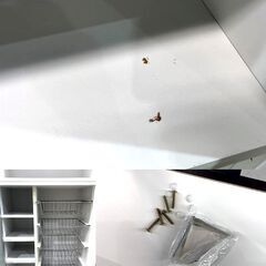 【 お持ち帰りで30％OFF♪ 】大型キッチンボード　1390×455×2050　2分割　スライドドア　コンセント2つ付き　住まい　大型