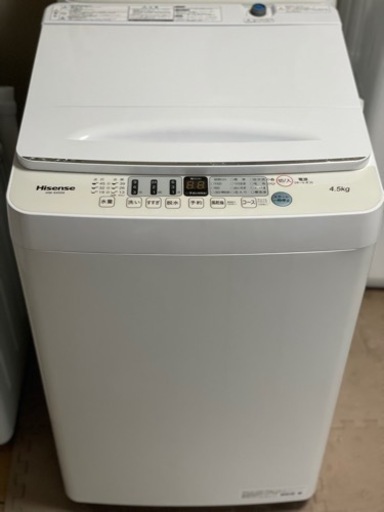 送料・設置込み　洗濯機　4.5kg Hisense 2021年