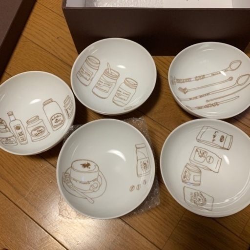 【未使用品】　食器　5枚セット　小鉢　13センチ