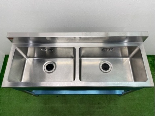 マルゼン/ＭＡＲＵＺＥＮ 業務用 ２槽シンク流し台 店舗 飲食店 厨房 Ｗ１２００ｘＤ４５０ｘＨ８００ｍｍ