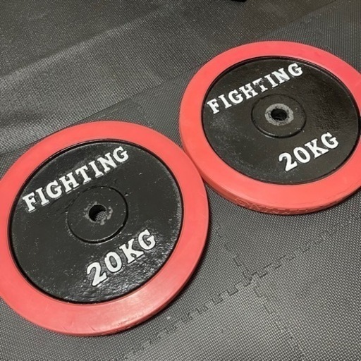 ★新品・送料無料★バーベルプレート計40kgセット(20kg×2枚) 28mm トレーニング・エクササイズ ☆新品・送料無料☆バーベルプレート計