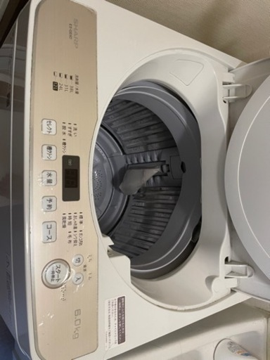 美品　洗濯機　2020年製　SHARP ES-GE6D