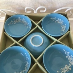 【お取引完了】青い小鉢、5個、未使用
