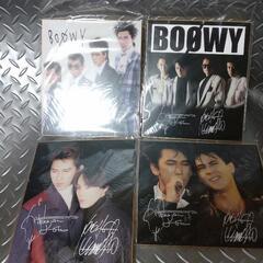 【当時物】BOOWY サイン色紙　4枚セット　ボウイ 氷室京介　...