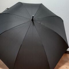 大判の雨傘　黒