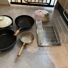 【決定】キッチン用品（水切りカゴ、フライパン、土鍋）洗濯ハンガー...