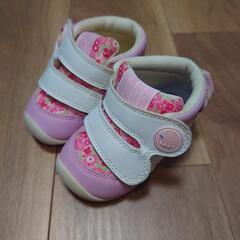 13cm 靴 ピンク 花柄